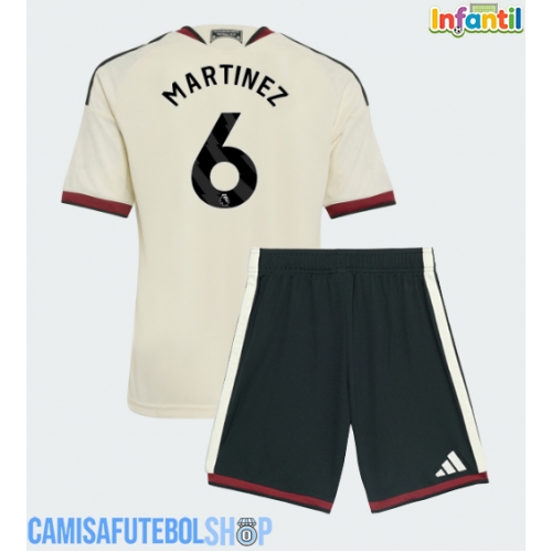 Camisa de time de futebol Manchester United Lisandro Martinez #6 Replicas 3º Equipamento Infantil 2026-27 Manga Curta (+ Calças curtas)
